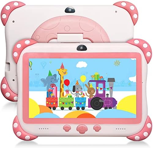 Детски таблет 7-инчов Android таблет за деца с предварително зададена обучение приложение 1 GB RAM + 32 GB ПАМЕТ с поддръжка на разширения 256 GB, 2-Мегапикселова камера за обратно виждане Детски Образователен таблет