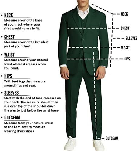 Мъжки Тъмно Зелен костюм от 3 теми за мъжете - Туид Смокинг на две копчета за мъже - Сватбена Рокля, Сако, Жилетка и Панталони