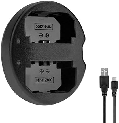 NP-FZ100 Двоен Слот Micro USB 5V-2A Зарядно за Фотоапарат Адаптер за Sony ILCE-9 A7M3 A7R3A9