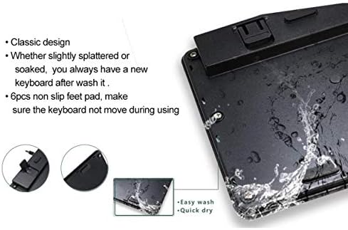 Клавиатура BoxWave е Съвместима с Lenovo ThinkPad E14 (21EB) (Клавиатура от BoxWave) - Водоустойчив USB-клавиатура, моющаяся Водоустойчив USB-клавиатура за Lenovo ThinkPad E14 (21EB) - черно jet black