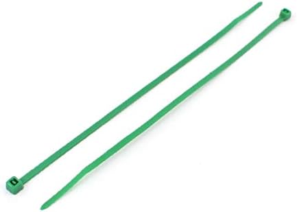X-DREE 3 мм x 150 мм самоблокирующиеся найлонови кабелни връзки Тежки промишлени телена на основата на мълния Зелен 100 бр. (Фасетка fermacavi от найлон autobloccanti da 3 мм x 150 мм, легатура industriali pesanti против