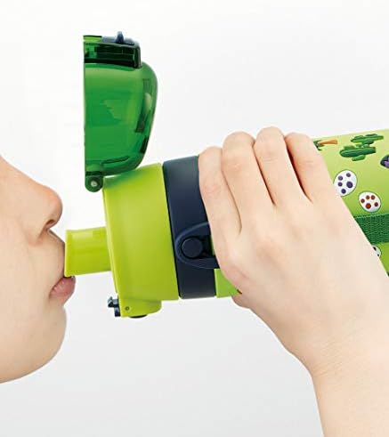 Skater SDPV5-Детска 3D бутилка за вода от неръждаема стомана за директно пиене, Детска, 16,2 течни унции (480 ml), Динозавър, Динозаври за момчета