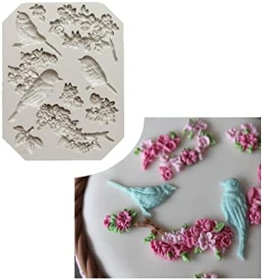 Набор от форми за производство на пеперуди, листа и птици, Силиконови форми за украса на торти, Шоколад празни приказки, Пълнеж за кифли, Полимерна глина, Занаяти, Леене на бижута от смола (Силиконови форми-4)