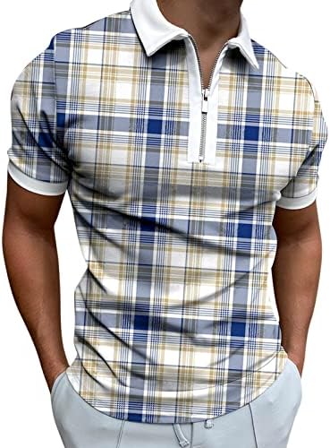 YHAIOGS, мъжки ризи поло къс ръкав, с джоб, мъжки ежедневни риза с копчета, бельо риза chambre с къс ръкав