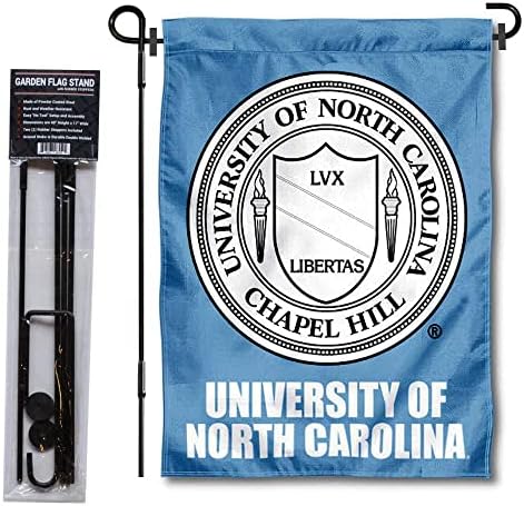 Комплект Градински Знамена с Логото на Университета на Северна Каролина и Стойка за хартата