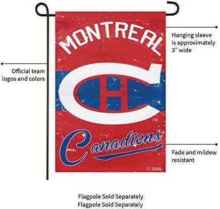 Отборните спортове Америка Монреал Канадиенс НХЛ Ретро Бельо Градински Флаг - 12,5 W x 18В Открит Двустранен Декоративен Знак за Любителите на Хокей на лед