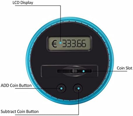 Mrisata Електронен цифров касичка за монети с LCD дисплей, интелигентен електромер, прасенце с катинар-ключът