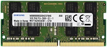 Samsung 16 GB (1x16 GB) DDR4 2666 Mhz PC4-21300 sodimm памет 2Rx8 CL19 1,2 260-пинов Модул с памет RAM За лаптоп, Ъпгрейд на лаптоп M471A2K43CB1-CTD Adamanta