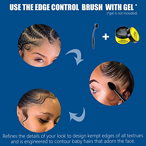 HANCHUAN Edge Control Brush Четка за стилизиране на косата линия за детски коса Преносима четка за коса и гребен, за естествена коса Edge baby Hair Brushes