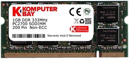 Паметта на ЛАПТОП Komputerbay 1GB DDR sodimm памет (200 пин) 333 Mhz DDR333 PC2700