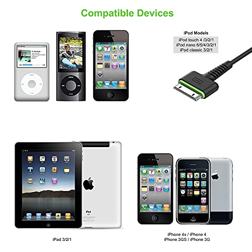 Кабела на зарядното устройство Budi за iPhone 4s със Зарядно устройство за iPad 30-за Контакти Зарядно за iPhone 4 4S 3G 3GS с USB Кабел за Синхронизация Кабел за зареждане, на База адаптер За пренос на данни, iPod,