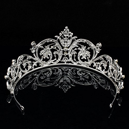 Прозрачни диадеми в европейския дворцов стил, сватбени crown, Накити за косата, Дамски аксесоари за коса с кристали XBY158CLE