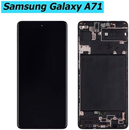 Vvsialeek Взаимозаменяеми AMOLED дисплей, съвместим с Samsung Galaxy A71 A715 SM-A715F 2019 6,7инчов LCD дигитайзер Сензорен екран в Събирането на Рамка с набор от инструменти (черен)...