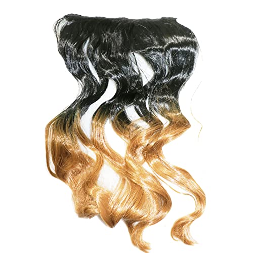 LeeWin Цвят Омбре 20 5 щипки/бр 3/4 върху цялата Глава, къдрави коси Вълнообразни скоба за изграждане на Синтетични Косми, парчета коса, за жени (20 инча, T 1B/Лен)