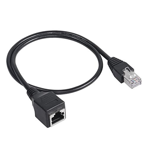 GELRHONR удължителен кабел Ethernet RJ-45 на 90 градуса, Удължител на кабела на lan мрежата Cat5, мрежов пач кабел с rj-45 конектор между мъжете и жените за Рутер, Модем, Smart TV, PC, лаптоп (на Ъгъла на наклона на