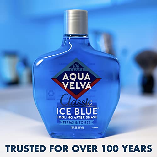 Aqua Velva След бръснене, Класически Ледено Синьо, Успокоява, Охлажда и освежава кожата, 3,5 Грама